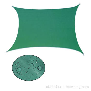 Groene rechthoekige 3x4m waterdichte zonschaduw Zeil